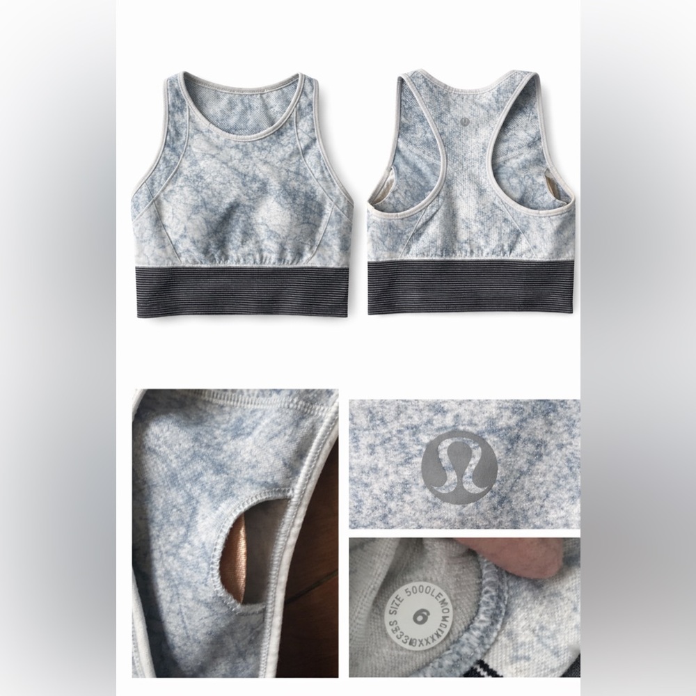 lululemon athletica Blue and Gray Sports Bra